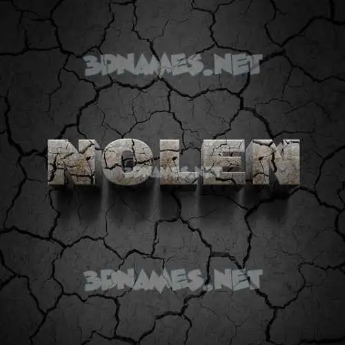 nolen in Cracked Stone style - 3D name wallpaper