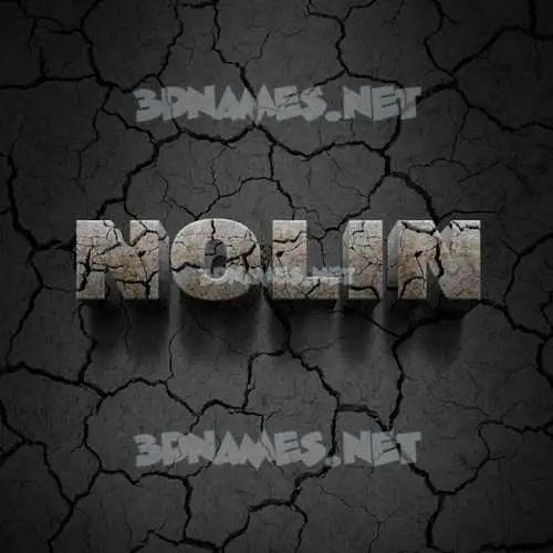 nolin in Cracked Stone style - 3D name wallpaper