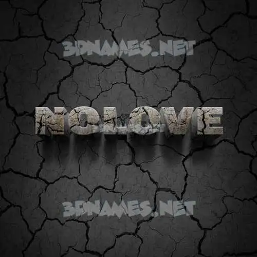 nolove in Cracked Stone style - 3D name wallpaper nolove in Cracked Stone style - 3D name wallpaper