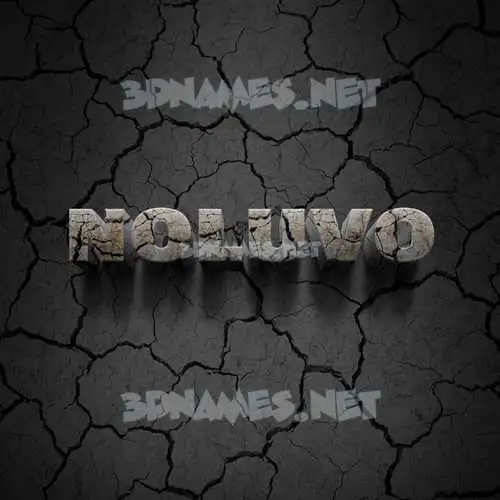 noluvo in Cracked Stone style - 3D name wallpaper noluvo in Cracked Stone style - 3D name wallpaper