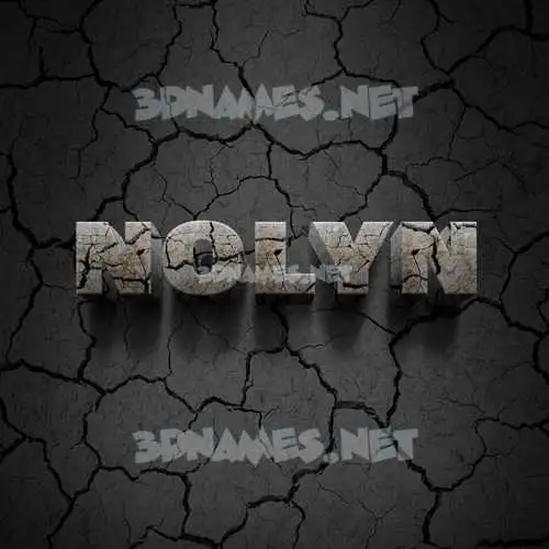 nolyn in Cracked Stone style - 3D name wallpaper nolyn in Cracked Stone style - 3D name wallpaper
