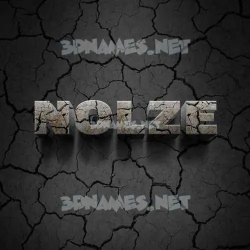 nolze in Cracked Stone style - 3D name wallpaper