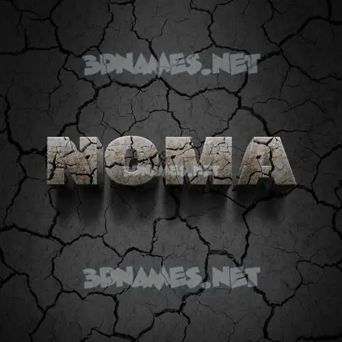 noma in Cracked Stone style - 3D name wallpaper noma in Cracked Stone style - 3D name wallpaper