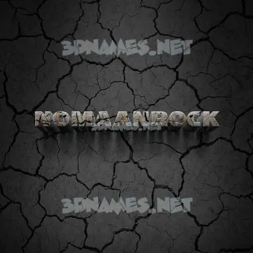 nomaanrock in Cracked Stone style - 3D name wallpaper nomaanrock in Cracked Stone style - 3D name wallpaper