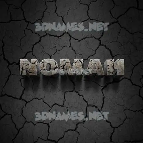 nomah in Cracked Stone style - 3D name wallpaper nomah in Cracked Stone style - 3D name wallpaper