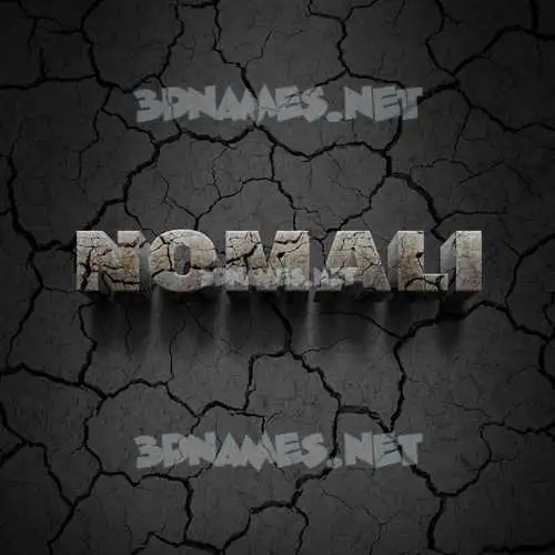 nomali in Cracked Stone style - 3D name wallpaper nomali in Cracked Stone style - 3D name wallpaper
