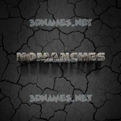 nomanches in Cracked Stone style - 3D name wallpaper