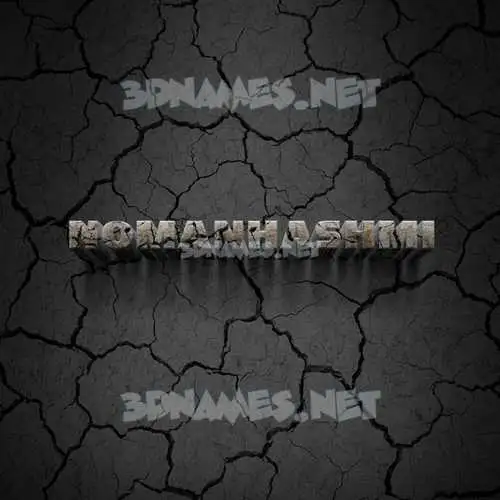nomanhashmi in Cracked Stone style - 3D name wallpaper