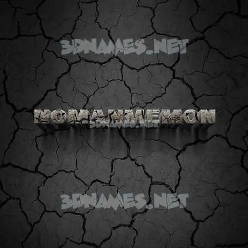 nomanmemon in Cracked Stone style - 3D name wallpaper