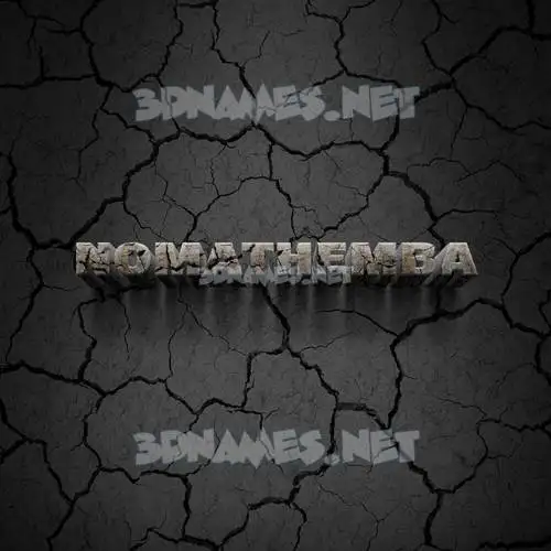 nomathemba in Cracked Stone style - 3D name wallpaper