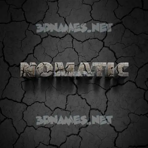 nomatic in Cracked Stone style - 3D name wallpaper nomatic in Cracked Stone style - 3D name wallpaper
