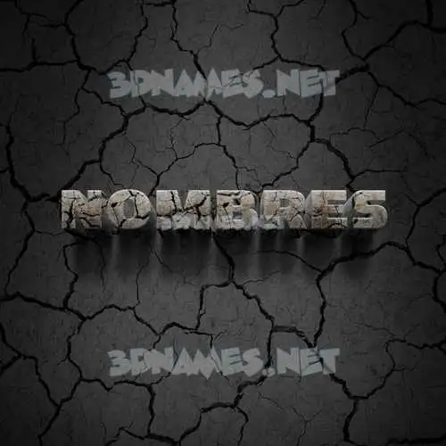 nombres in Cracked Stone style - 3D name wallpaper