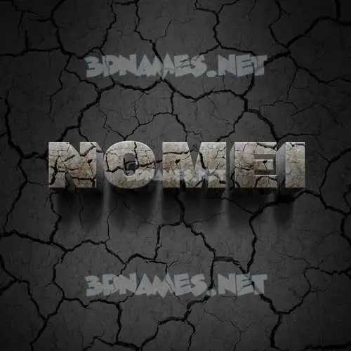 nomei in Cracked Stone style - 3D name wallpaper