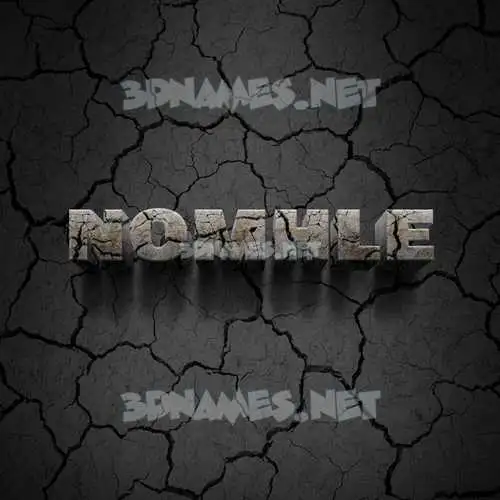nomhle in Cracked Stone style - 3D name wallpaper nomhle in Cracked Stone style - 3D name wallpaper
