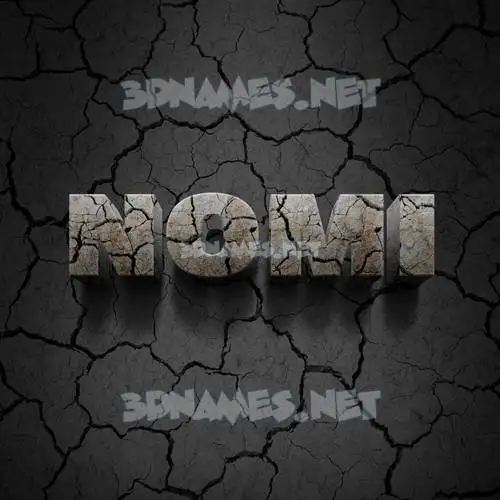 nomi in Cracked Stone style - 3D name wallpaper