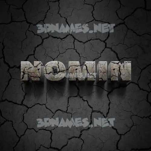 nomin in Cracked Stone style - 3D name wallpaper nomin in Cracked Stone style - 3D name wallpaper