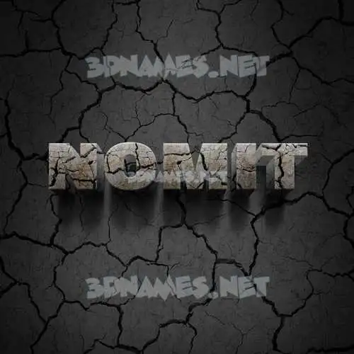 nomit in Cracked Stone style - 3D name wallpaper nomit in Cracked Stone style - 3D name wallpaper