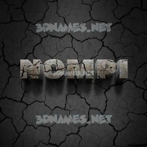 nompi in Cracked Stone style - 3D name wallpaper nompi in Cracked Stone style - 3D name wallpaper