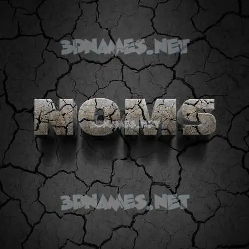 noms in Cracked Stone style - 3D name wallpaper noms in Cracked Stone style - 3D name wallpaper
