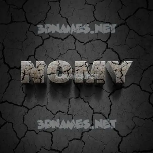 nomy in Cracked Stone style - 3D name wallpaper