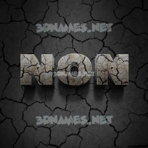 non in Cracked Stone style - 3D name wallpaper non in Cracked Stone style - 3D name wallpaper