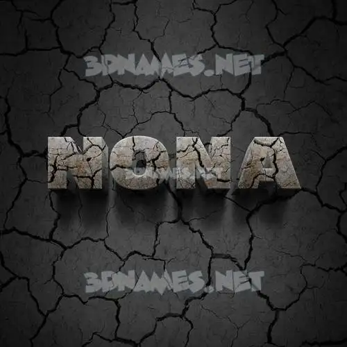 nona in Cracked Stone style - 3D name wallpaper nona in Cracked Stone style - 3D name wallpaper