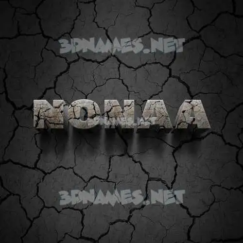 nonaa in Cracked Stone style - 3D name wallpaper nonaa in Cracked Stone style - 3D name wallpaper