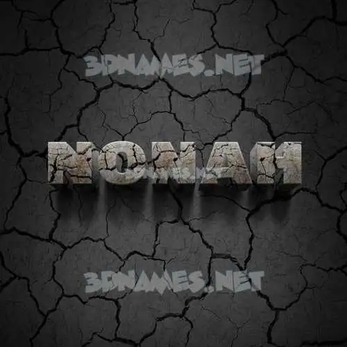 nonah in Cracked Stone style - 3D name wallpaper nonah in Cracked Stone style - 3D name wallpaper