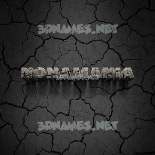 nonamania in Cracked Stone style - 3D name wallpaper nonamania in Cracked Stone style - 3D name wallpaper