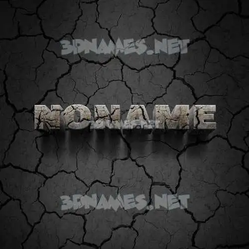 noname in Cracked Stone style - 3D name wallpaper
