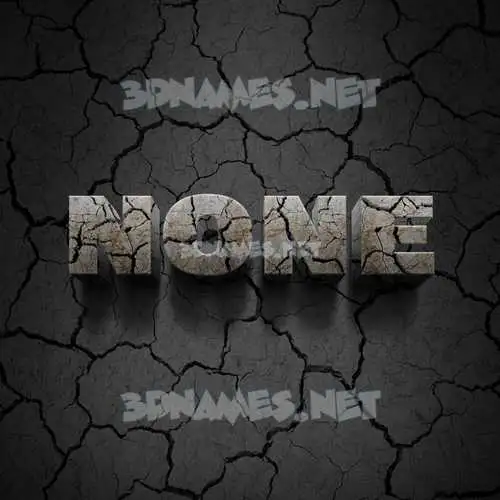none in Cracked Stone style - 3D name wallpaper none in Cracked Stone style - 3D name wallpaper