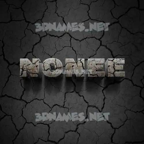 nonee in Cracked Stone style - 3D name wallpaper nonee in Cracked Stone style - 3D name wallpaper
