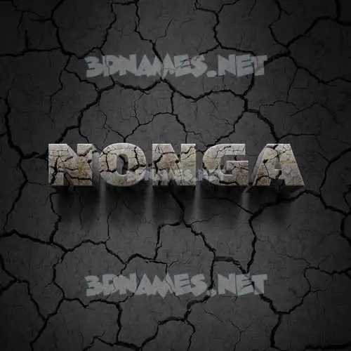 nonga in Cracked Stone style - 3D name wallpaper nonga in Cracked Stone style - 3D name wallpaper