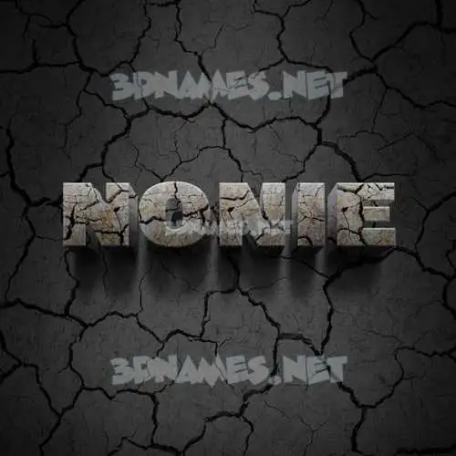 nonie in Cracked Stone style - 3D name wallpaper