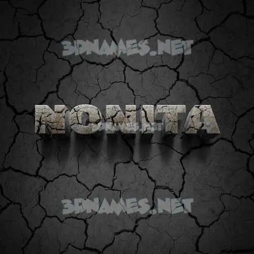 nonita in Cracked Stone style - 3D name wallpaper