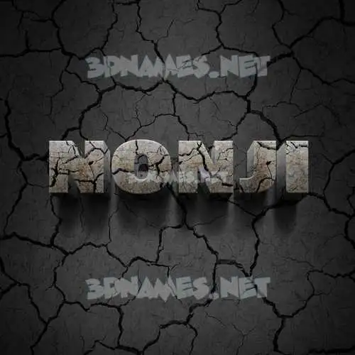 nonji in Cracked Stone style - 3D name wallpaper nonji in Cracked Stone style - 3D name wallpaper