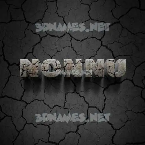 nonnu in Cracked Stone style - 3D name wallpaper nonnu in Cracked Stone style - 3D name wallpaper