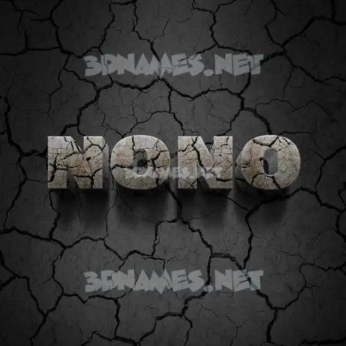 nono in Cracked Stone style - 3D name wallpaper