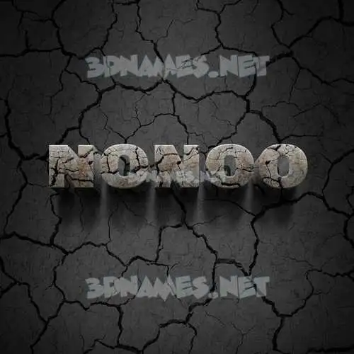 nonoo in Cracked Stone style - 3D name wallpaper nonoo in Cracked Stone style - 3D name wallpaper