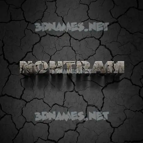 nontram in Cracked Stone style - 3D name wallpaper