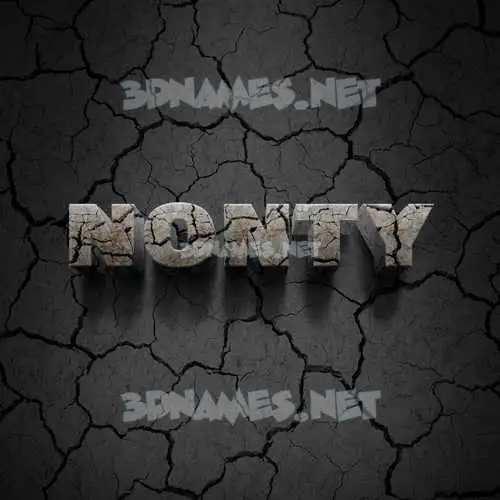 nonty in Cracked Stone style - 3D name wallpaper