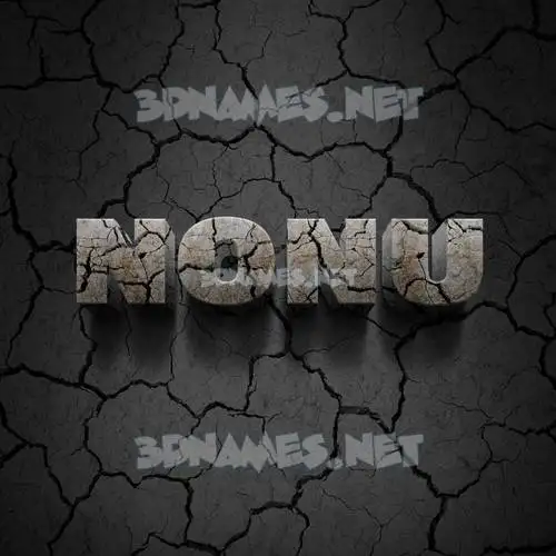 nonu in Cracked Stone style - 3D name wallpaper