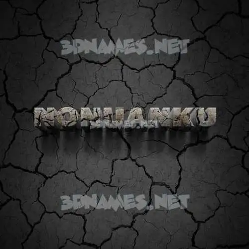 nonuanku in Cracked Stone style - 3D name wallpaper nonuanku in Cracked Stone style - 3D name wallpaper