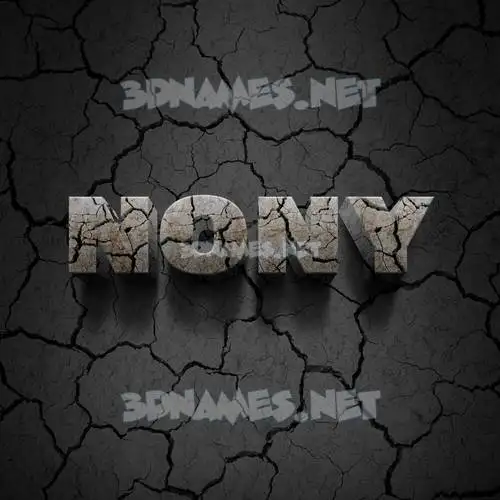nony in Cracked Stone style - 3D name wallpaper nony in Cracked Stone style - 3D name wallpaper