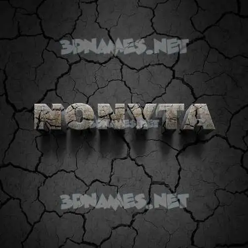 nonyta in Cracked Stone style - 3D name wallpaper nonyta in Cracked Stone style - 3D name wallpaper