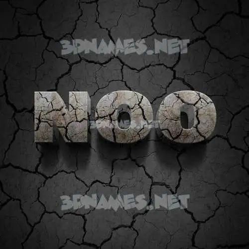 noo in Cracked Stone style - 3D name wallpaper noo in Cracked Stone style - 3D name wallpaper