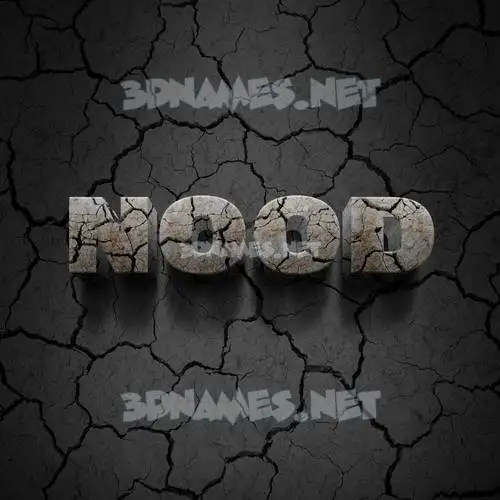 nood in Cracked Stone style - 3D name wallpaper nood in Cracked Stone style - 3D name wallpaper