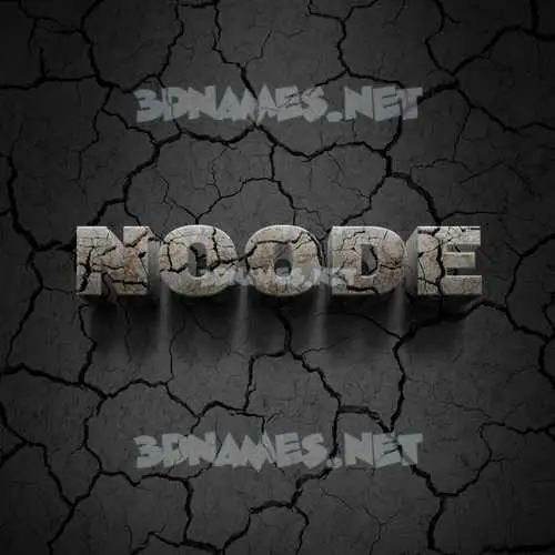 noode in Cracked Stone style - 3D name wallpaper noode in Cracked Stone style - 3D name wallpaper