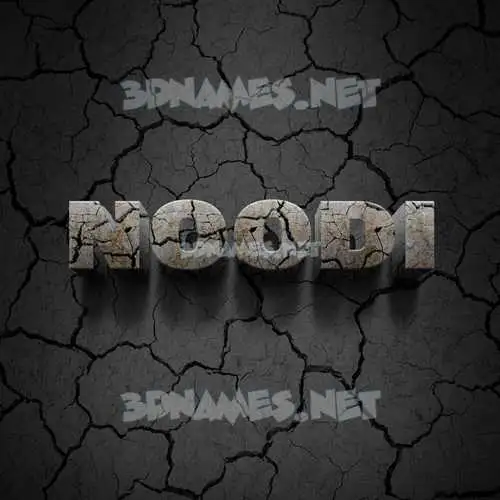 noodi in Cracked Stone style - 3D name wallpaper noodi in Cracked Stone style - 3D name wallpaper