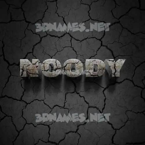 noody in Cracked Stone style - 3D name wallpaper noody in Cracked Stone style - 3D name wallpaper